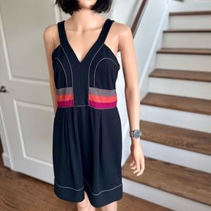 BCBGMaxAzria Black Colorblock Dress